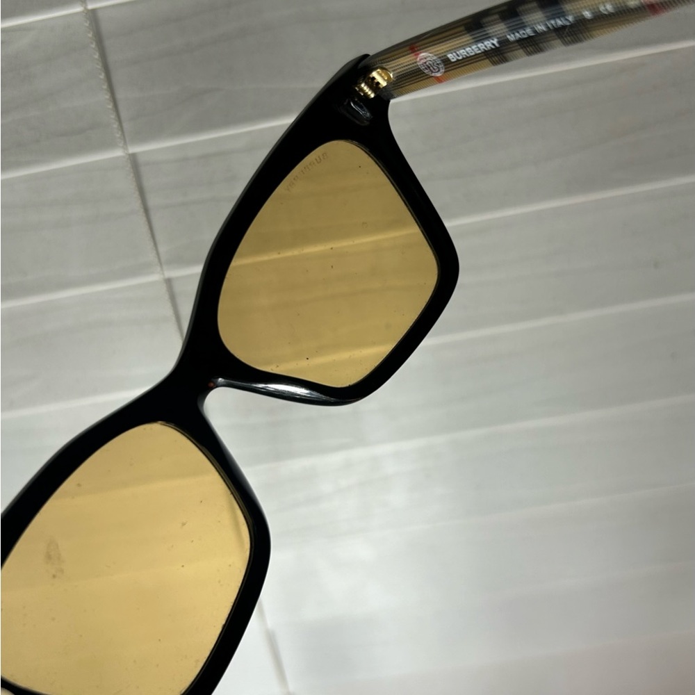 Burberry Black Sunglasses with Yellow Lenses